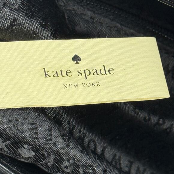 Kate Spade New York Black Manor Place Cow Leather Rhinestones Bow Satchel Purse - Picture 9 of 16